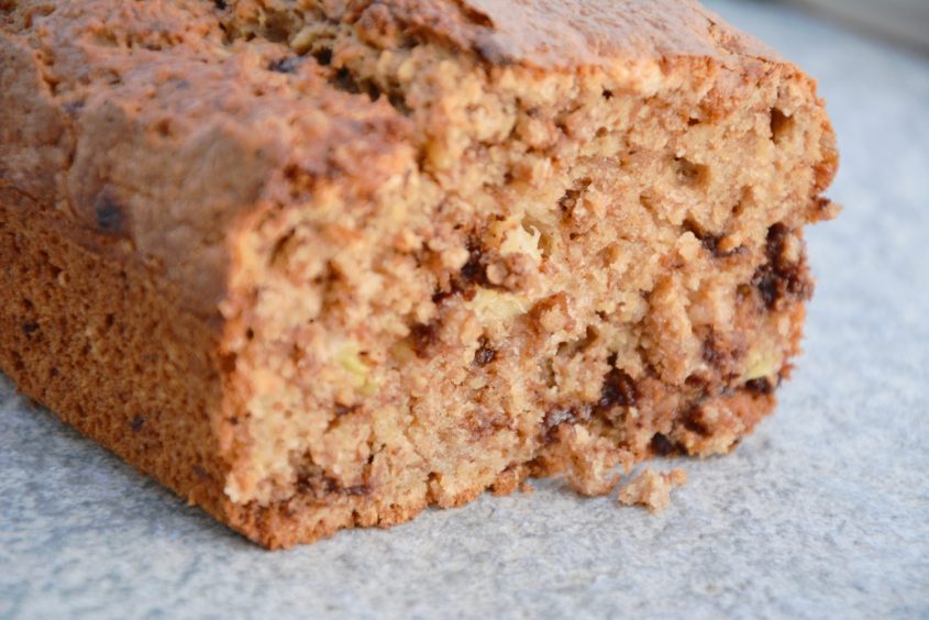 Bananenbrot mit Schokolade